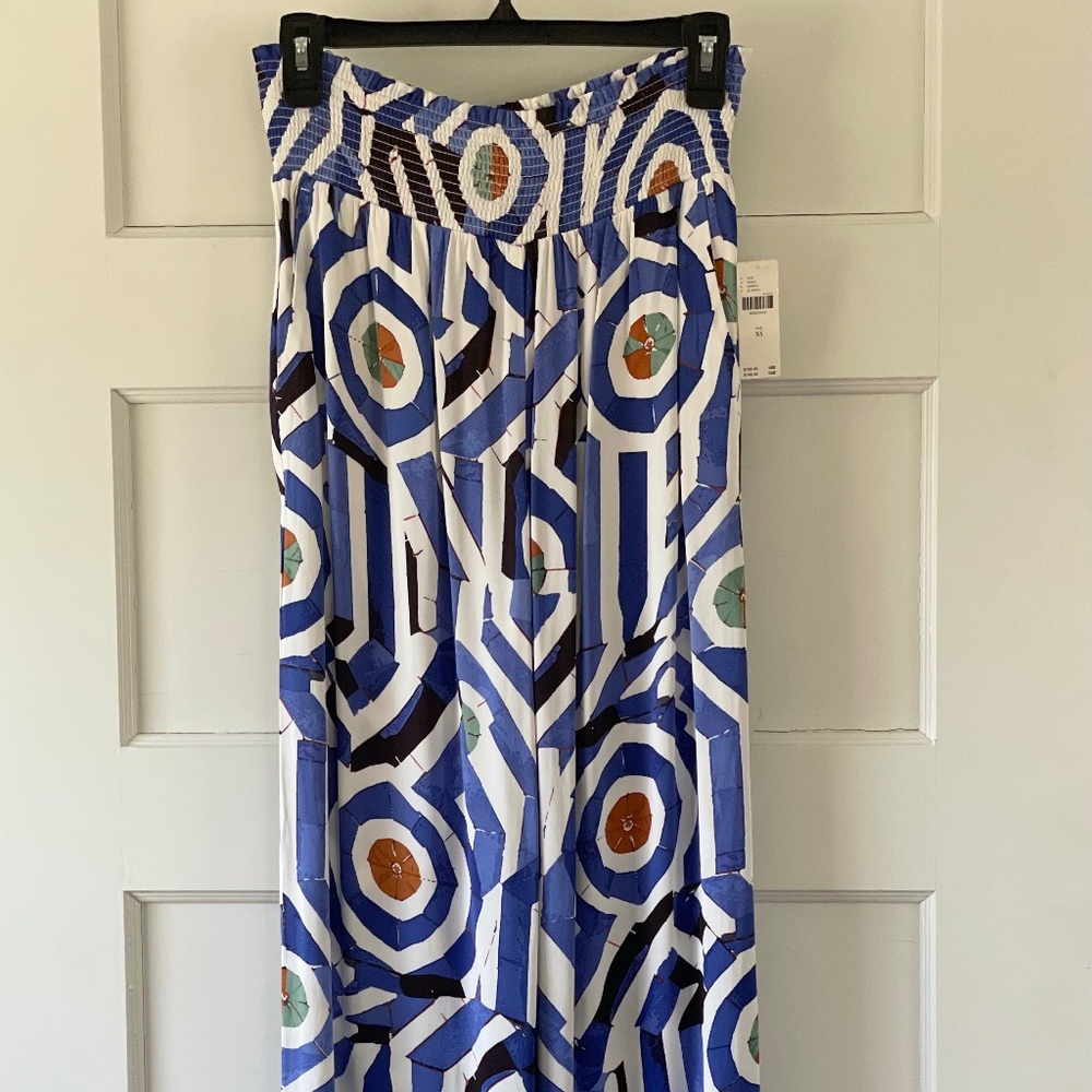 NWT Anthropologie Maeve The Saria Smocked Wide-Leg Pants Size XS